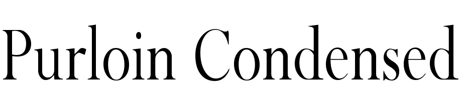 Purloin Condensed Regular Yazı tipi ücretsiz indir